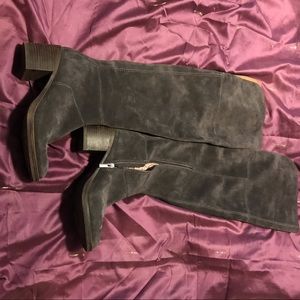 Grey Suede Lucky Brand Over The Knee Boots Size 9